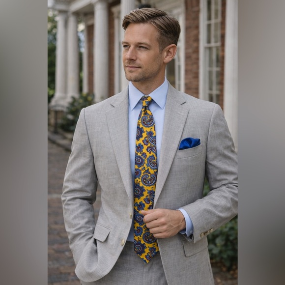 Roundtree & Yorke Other - NEW! Roundtree & Yorke Yellow Paisley Tie